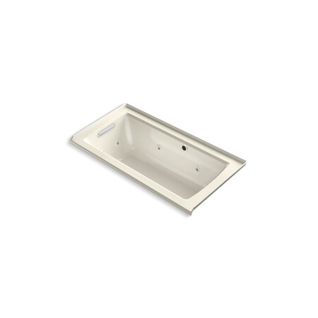 Kohler Archer 60" X 30" Alcove Whirlpool Bath With Bask Heated Surface 1947-LW-96